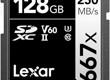 Lexar 128GB Professional 1667x SDXC Memory Card, UHS-II, C10, U3, V60, Full-HD & 4K Video, Up To 250MB/s Read, for Professional Photographer, Videographer, Enthusiast (LSD128CBNA1667)